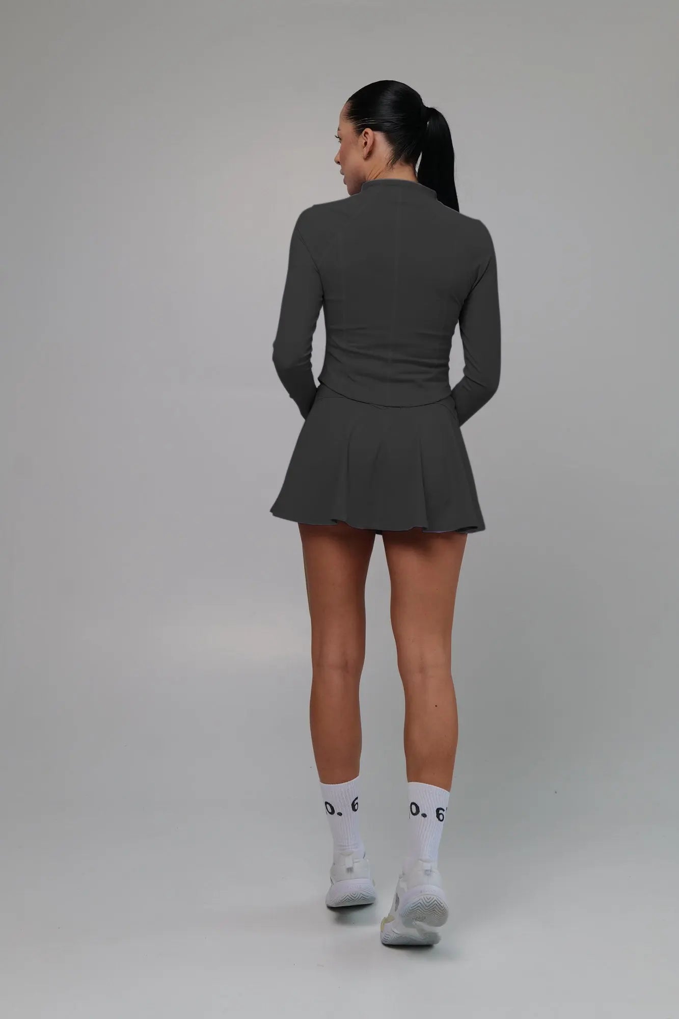 Black soft material Jacket & Skirt set - Six Zero padel