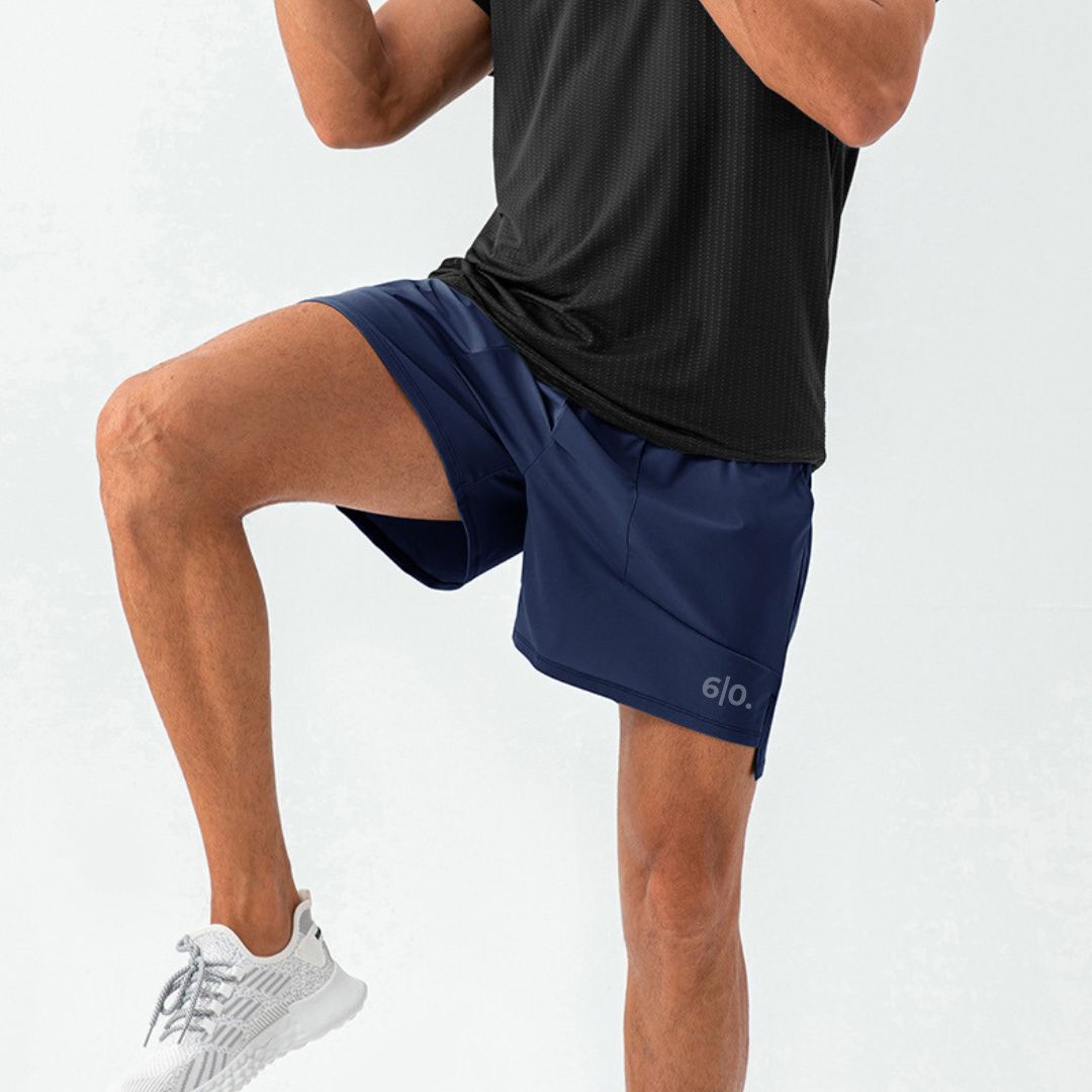 Blue light material padel shorts for men - Six Zero padel