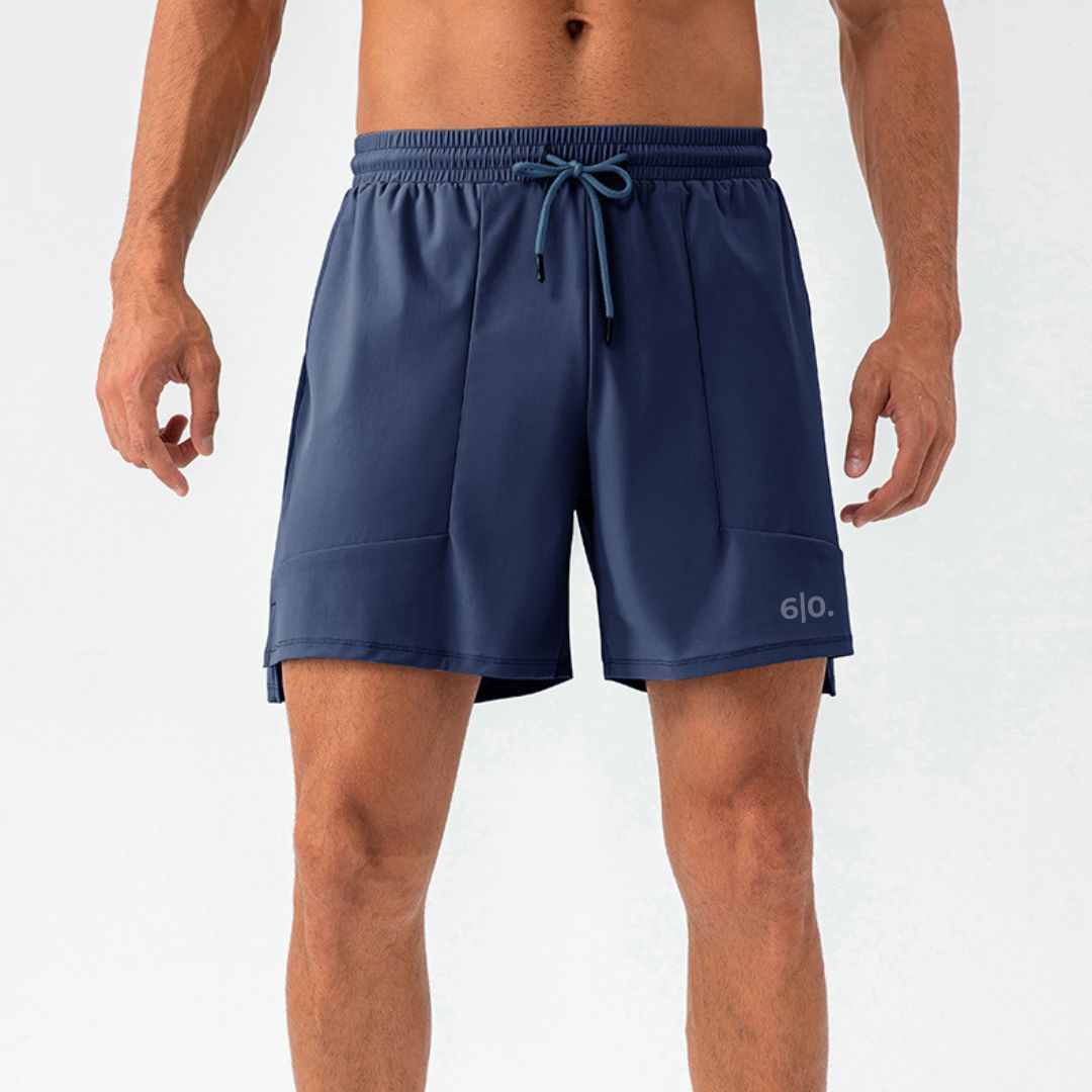 Blue light material padel shorts for men - Six Zero padel