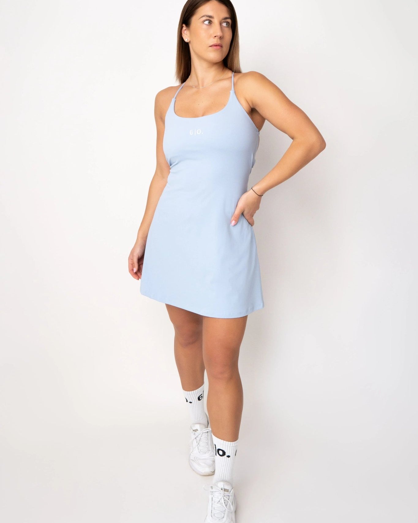 Blue Slimming effect padel dress - Six Zero padel