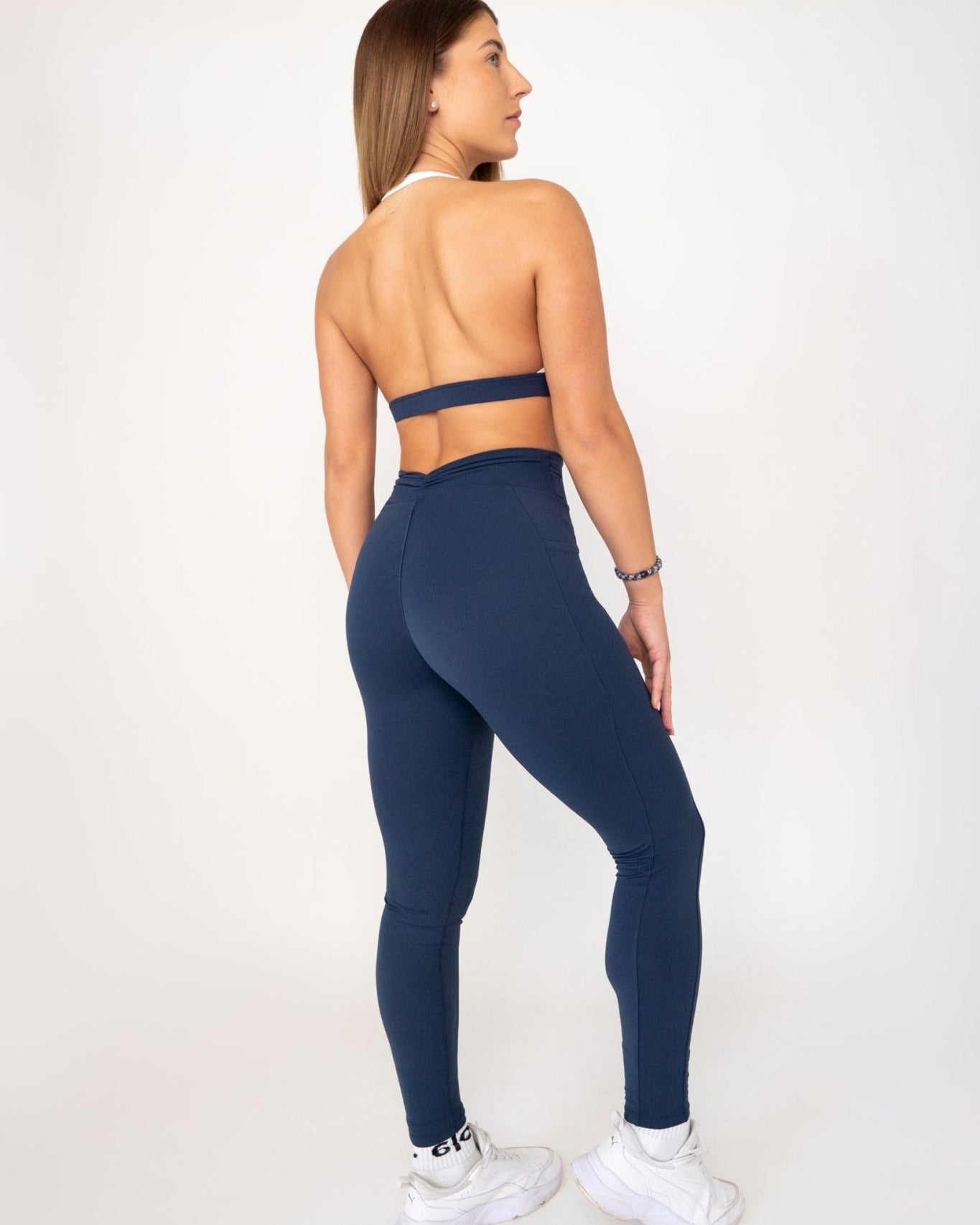 Brown soft material leggings & bra set - Six Zero padel