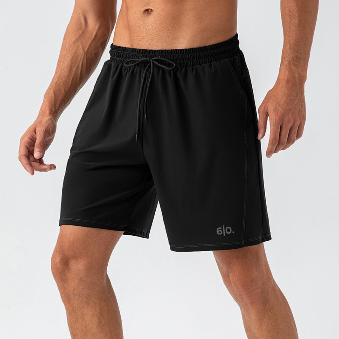 Green straight design padel shorts for men - Six Zero padel