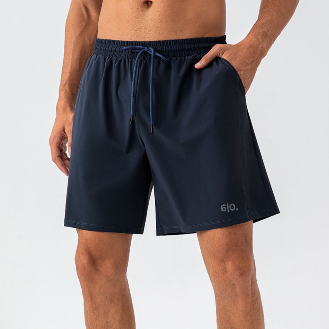 Green straight design padel shorts for men - Six Zero padel
