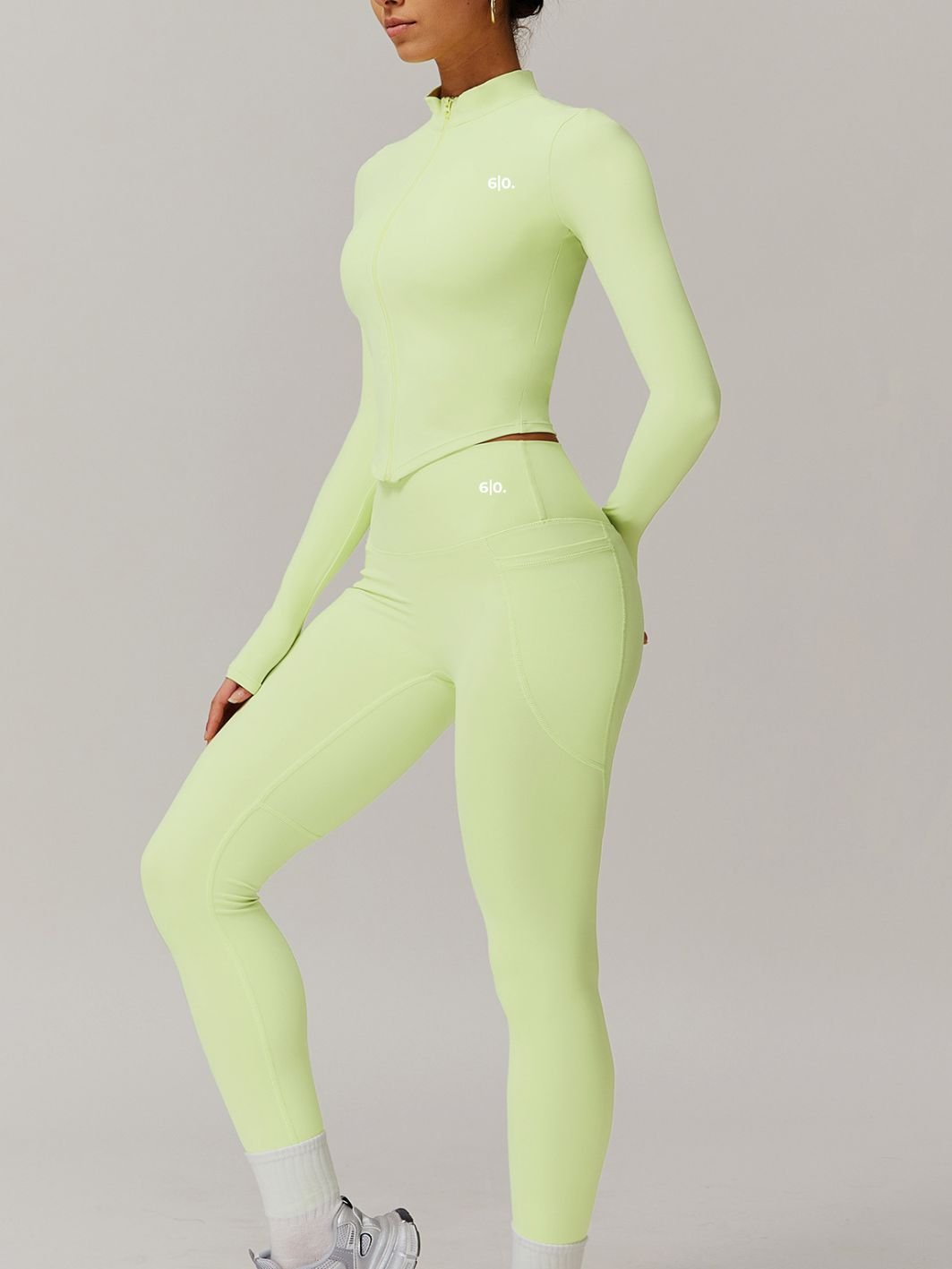 KIRA black jacket and tights set - Six Zero padel