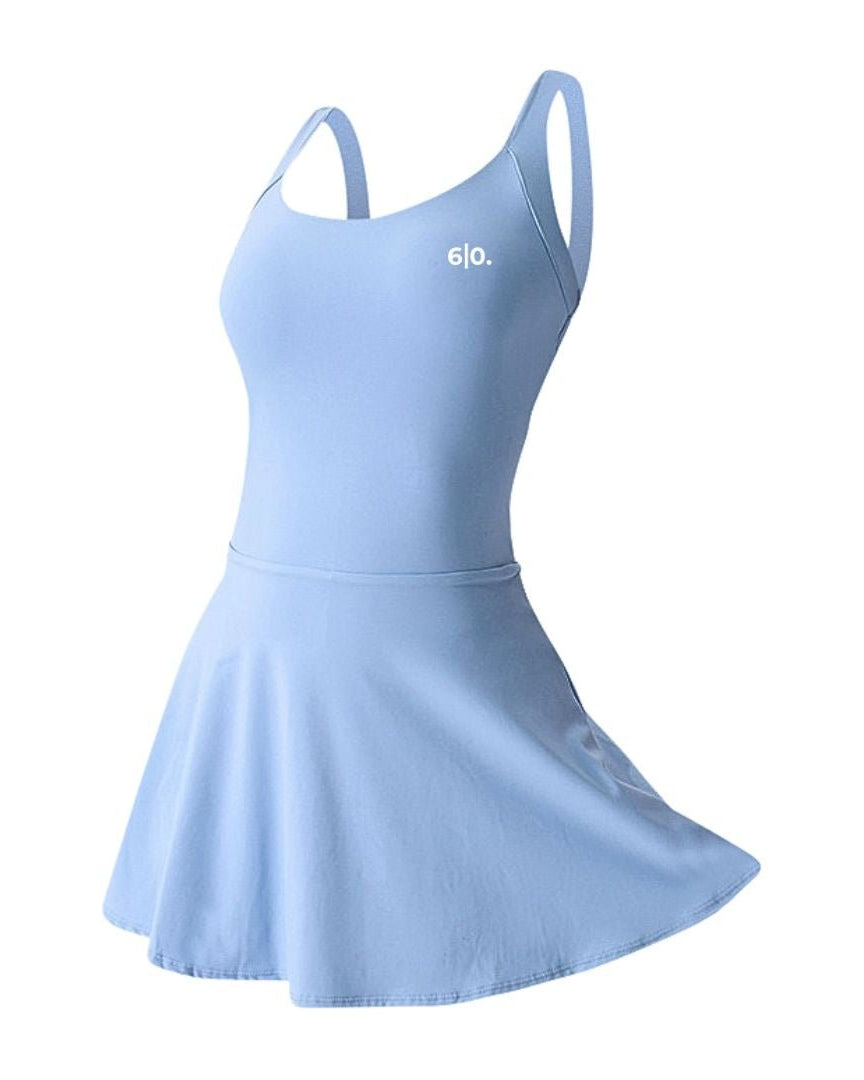 Light blue modern style padel dress - Six Zero padel
