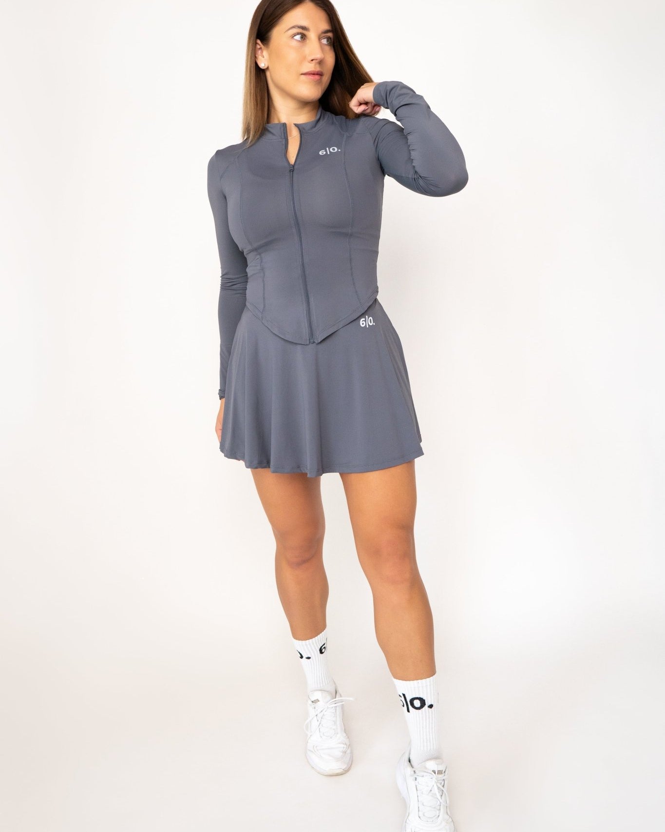 Purple long sleeves top & skirt set - Six Zero padel