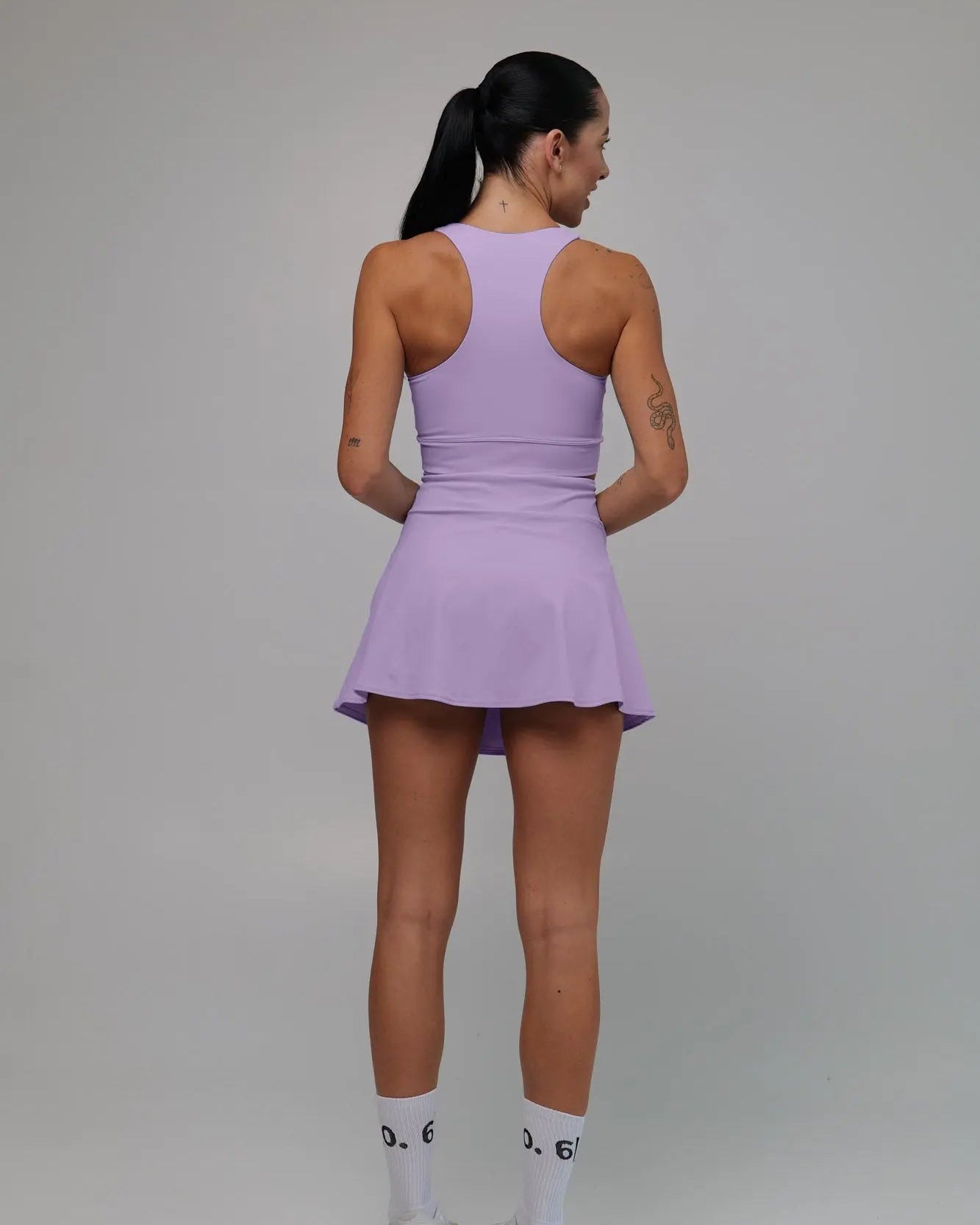 Purple Slimming design bra and skirt set - Six Zero padel