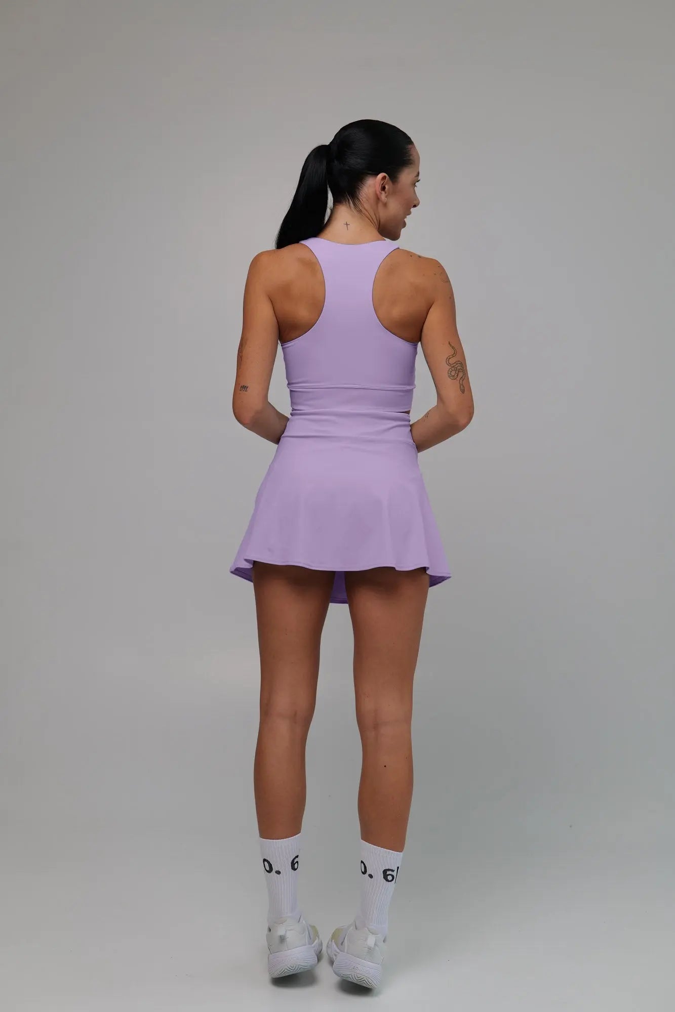 Purple Slimming design bra and skirt set - Six Zero padel