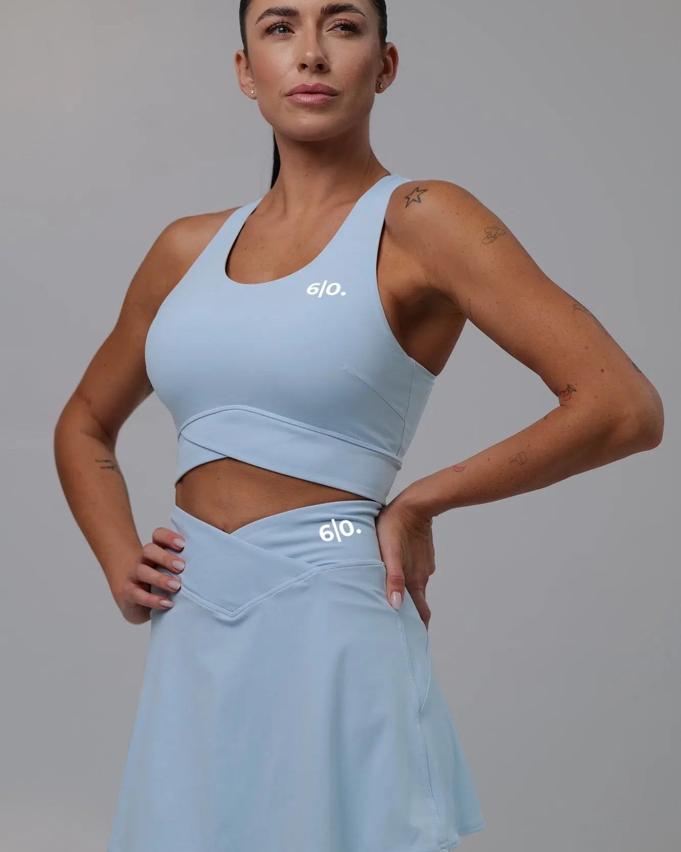 Purple Slimming design bra and skirt set - Six Zero padel