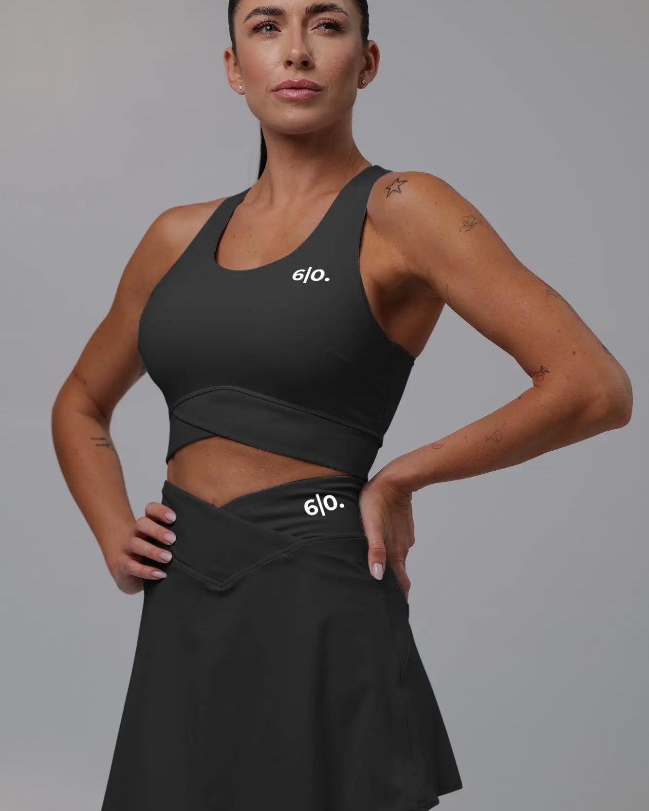 Purple Slimming design bra and skirt set - Six Zero padel