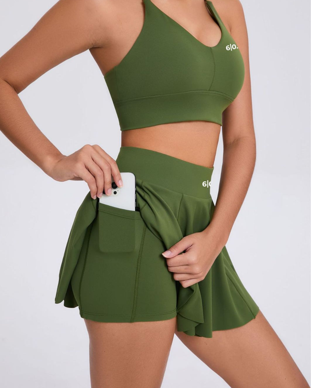 RIVA white bra and skirt set - Six Zero padel