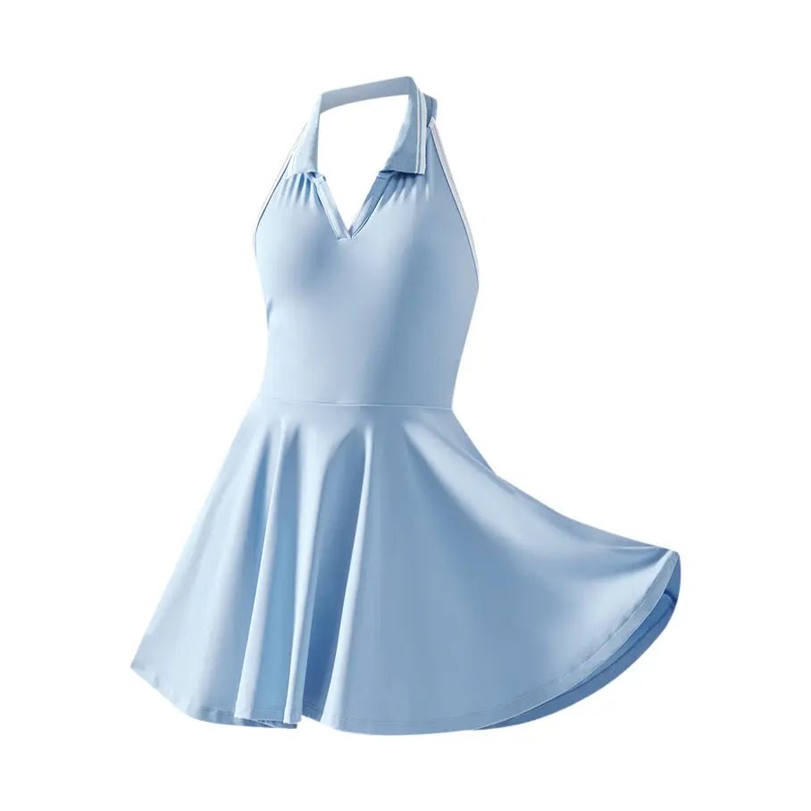 White classic polo padel dress - Six Zero padel