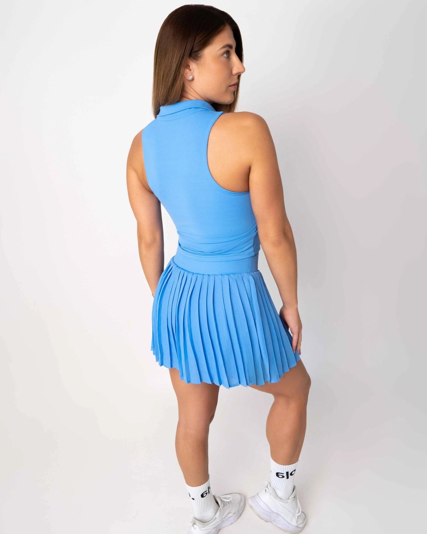 White polo t-shirt & skirt set - Six Zero padel