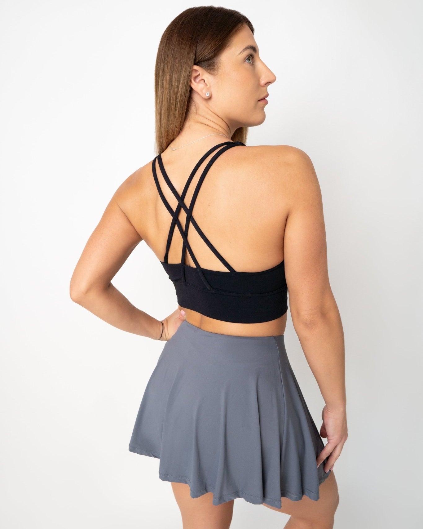White short sleeve bra - Six Zero padel