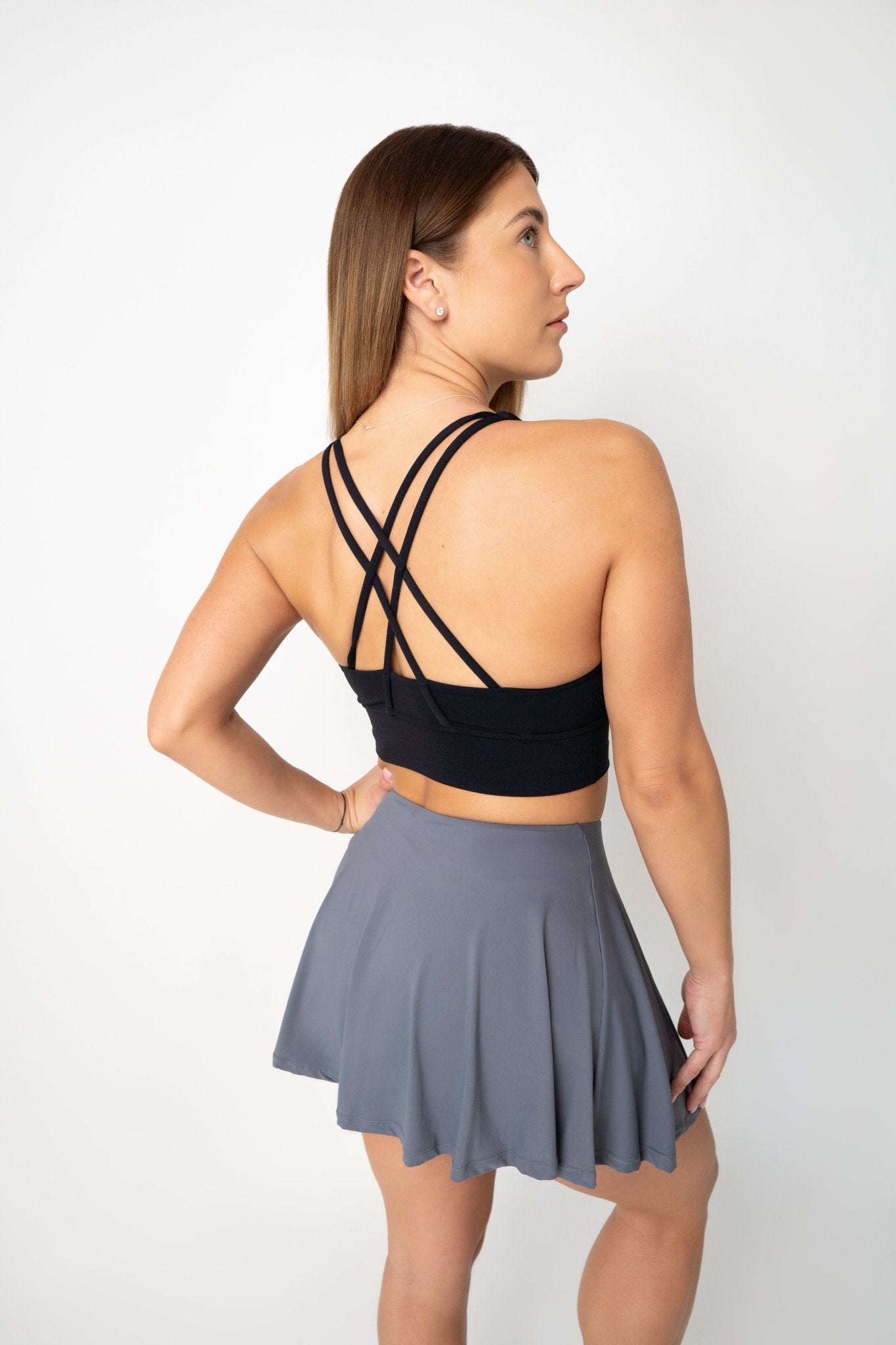 White short sleeve bra - Six Zero padel