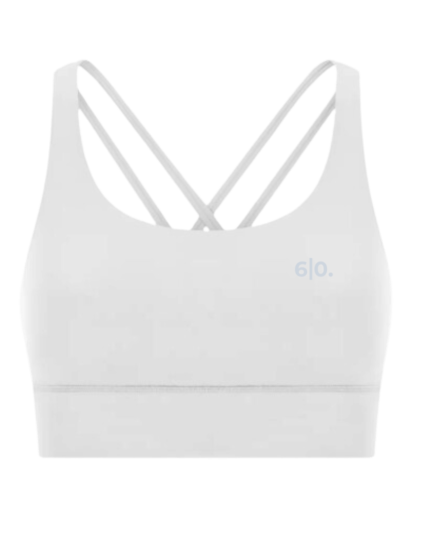 White short sleeve bra - Six Zero padel