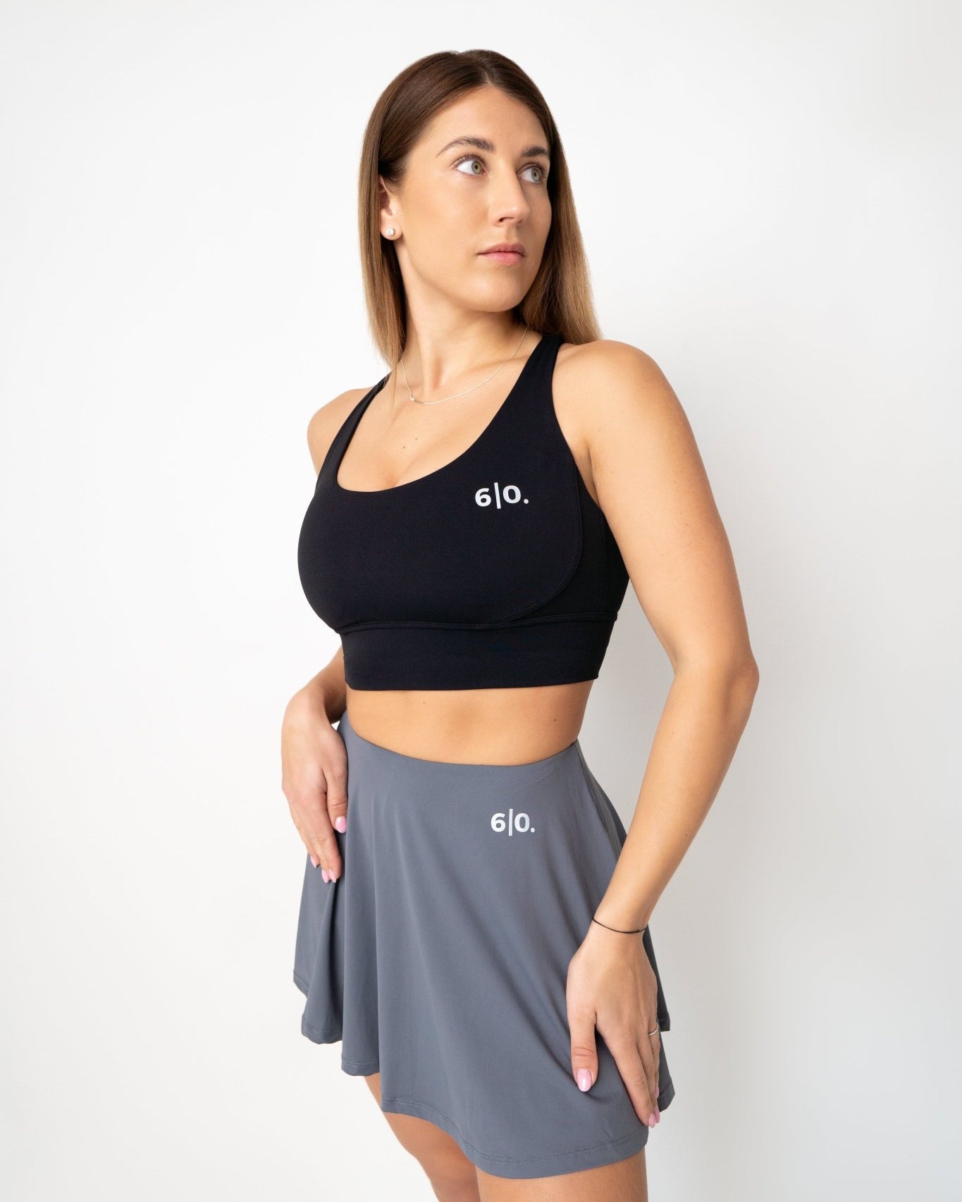 White short sleeve bra - Six Zero padel