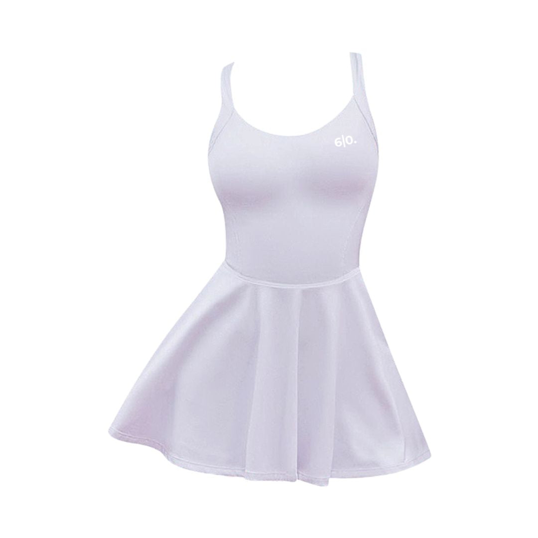 White modern style padel dress