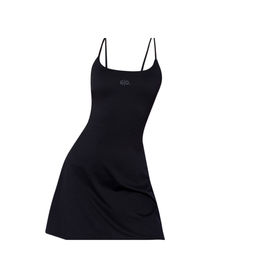 Black Slimming effect padel dress My Store