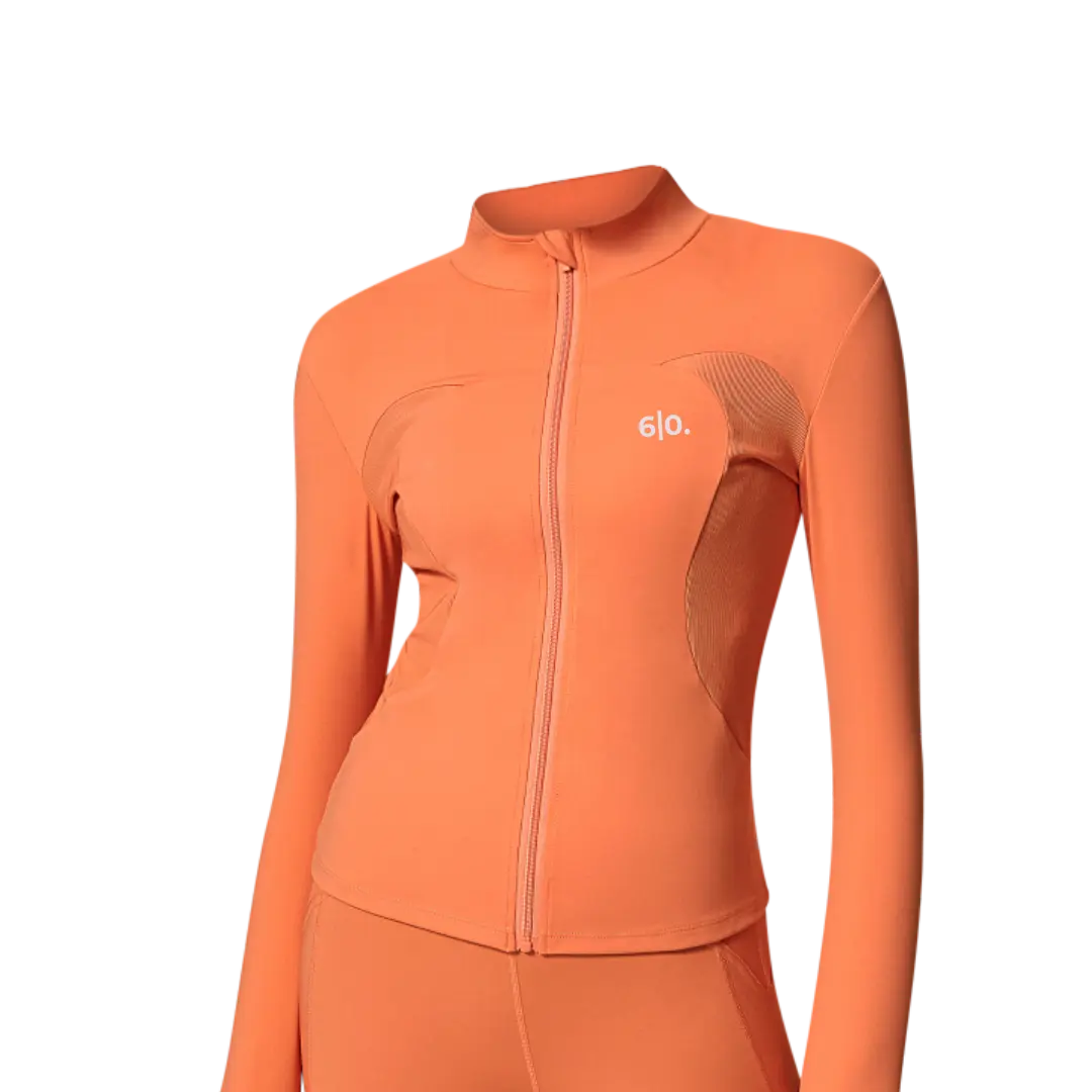 Orange soft material jacket My Store