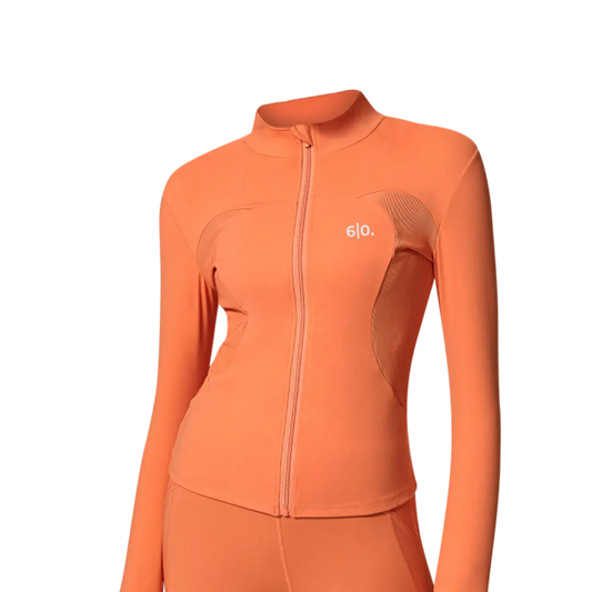 Orange soft material jacket My Store