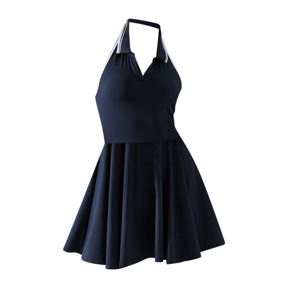 Dark blue classic polo padel dress