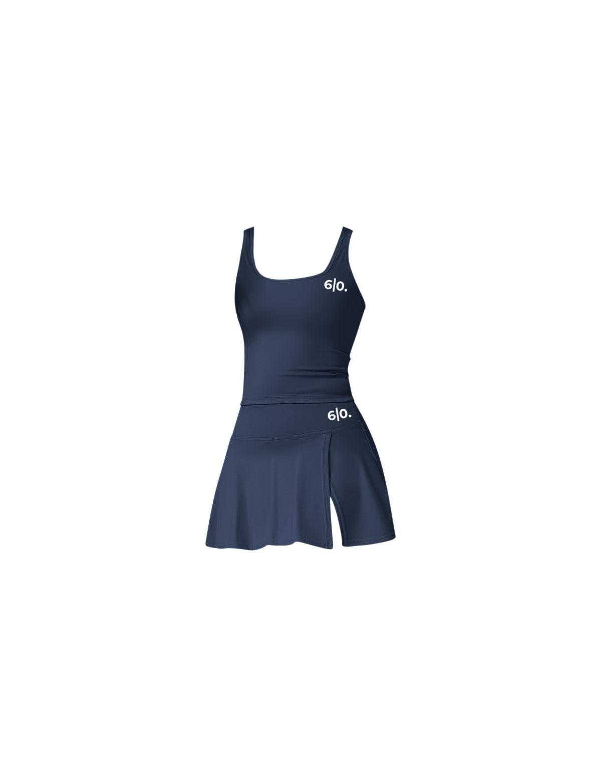 Dark blue soft material top and skirt set My Store