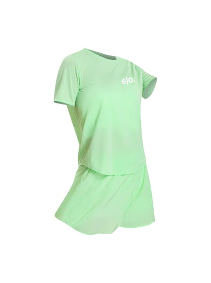 Mint color Light material shirt and skirt set (without bra) My Store