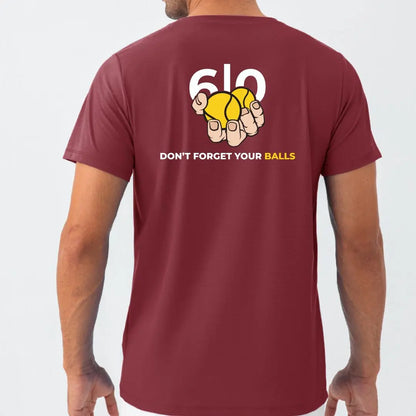 Burgundy quick dry material t-shirts for men With print My Store