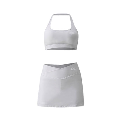 Modern design white skirt and bra set