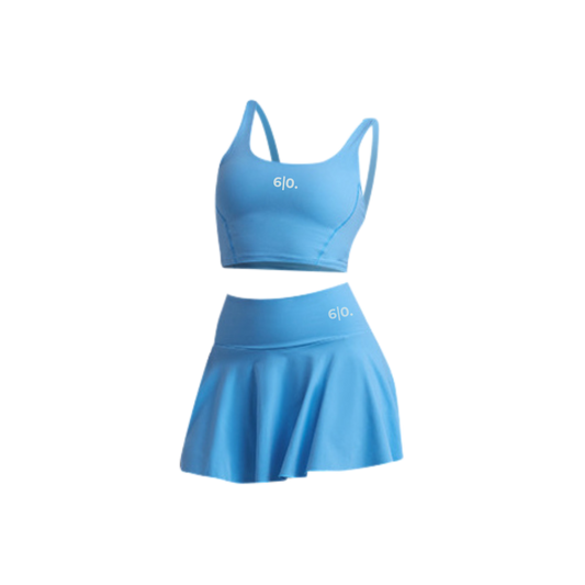 Blue Bra top & skirt set