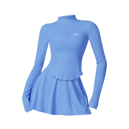 Blue long sleeves top & skirt set My Store