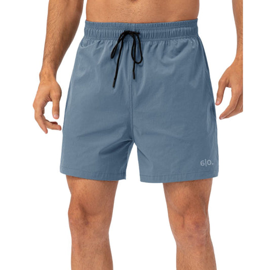 Blue easy care material padel shorts for men