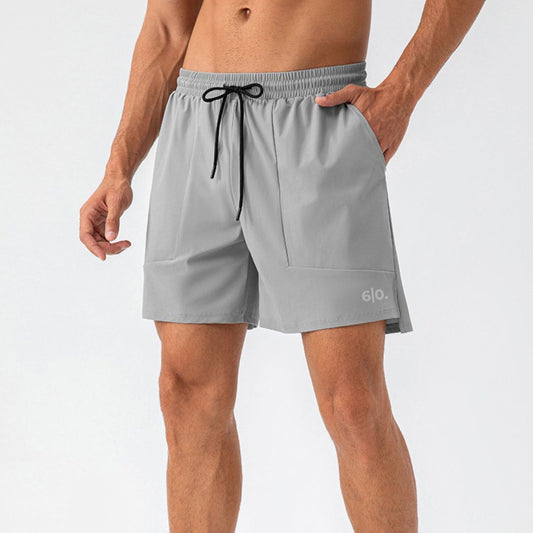 Grey light material design padel shorts for men