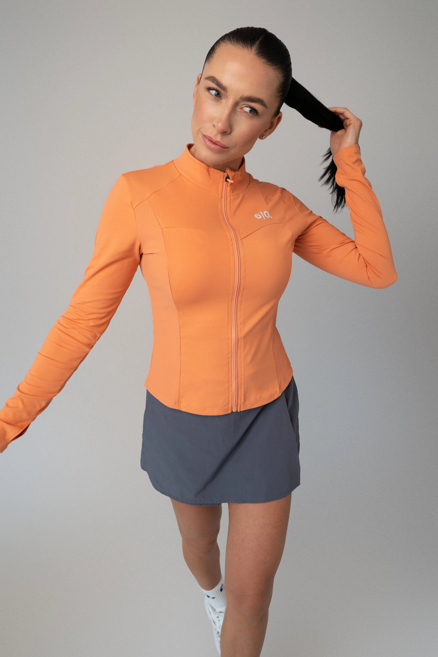 Orange soft material jacket My Store