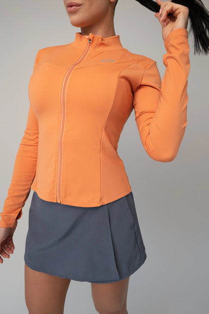 Orange soft material jacket My Store