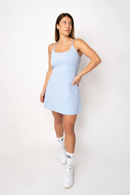 Blue Slimming effect padel dress My Store