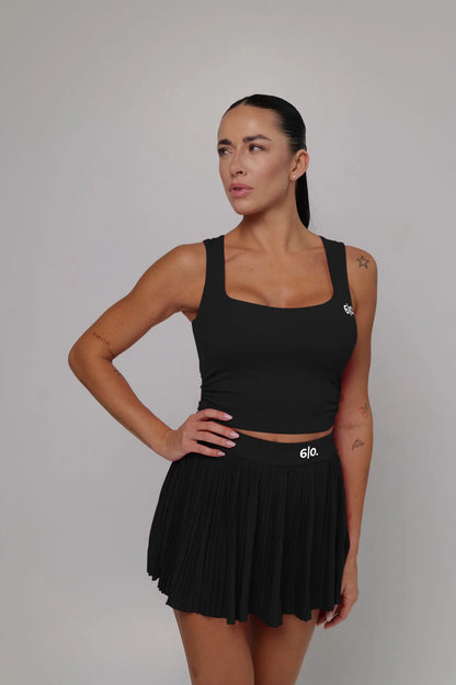 Black color top and pleated skirt set My Store