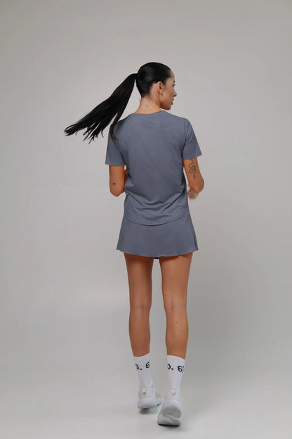 Grey Light material shirt and skirt set (without bra) My Store