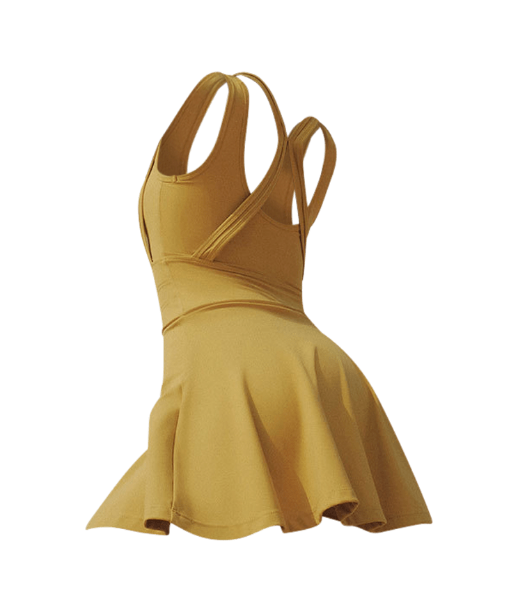 Beige stylish padel dress - Six Zero padel