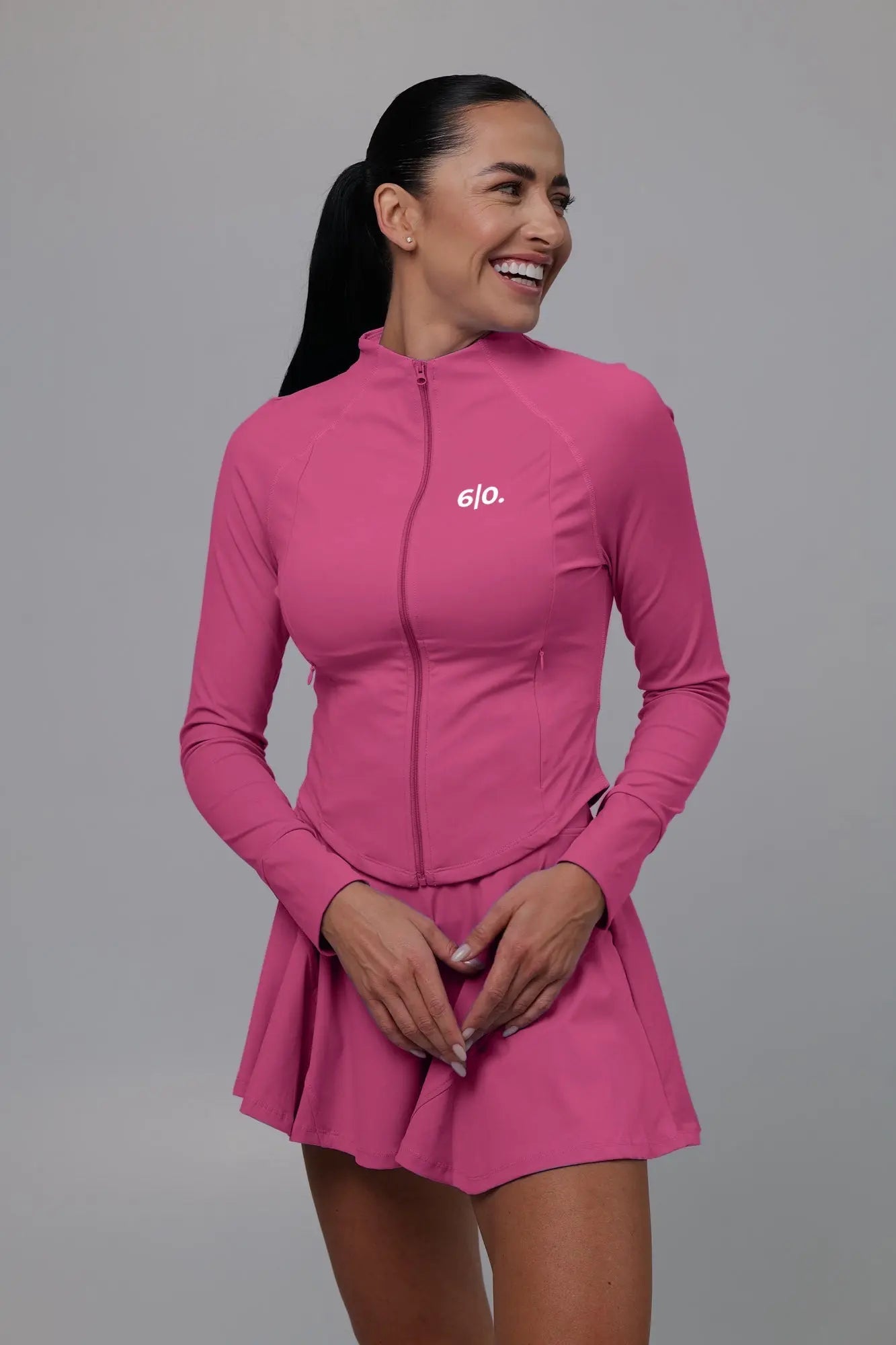 Black soft material Jacket & Skirt set - Six Zero padel