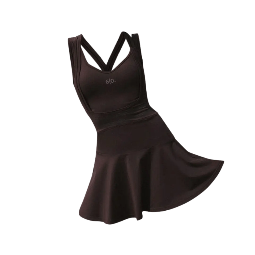 Black stylish padel dress - Six Zero padel