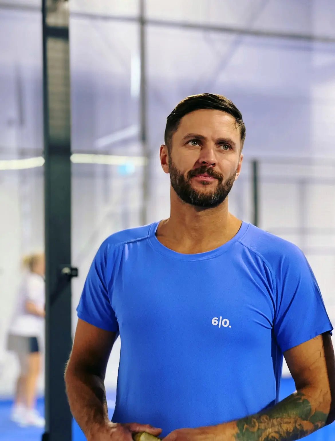 Blue light material short sleeve t-shirts for men - Six Zero padel
