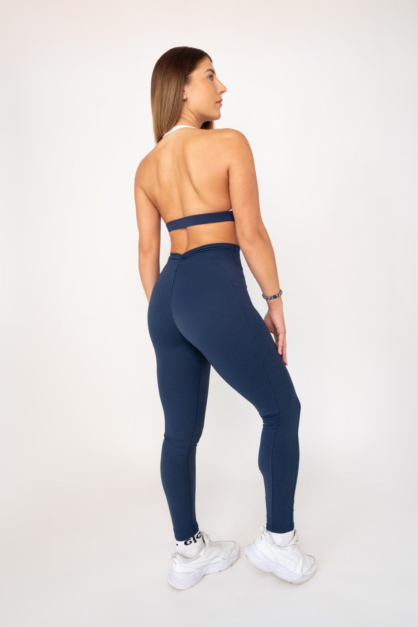 Brown soft material leggings & bra set - Six Zero padel