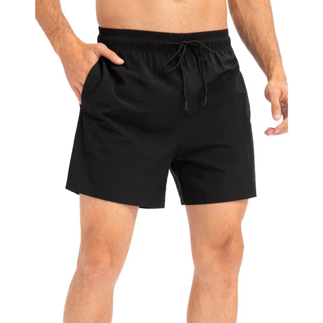Green easy care material padel shorts for men - Six Zero padel