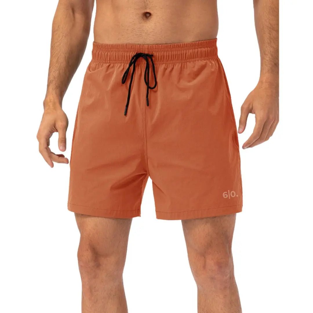 Green easy care material padel shorts for men - Six Zero padel