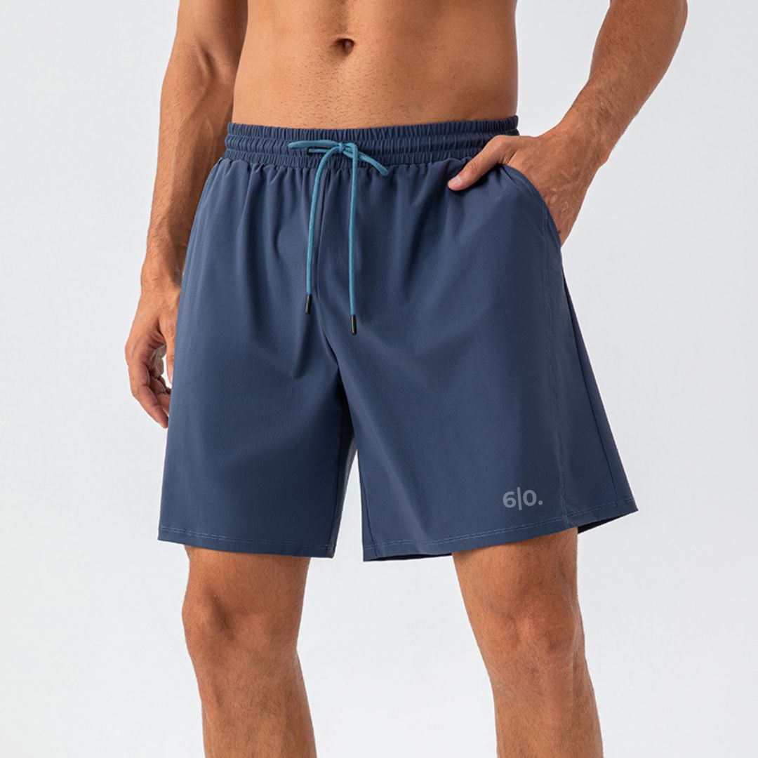 Green straight design padel shorts for men - Six Zero padel