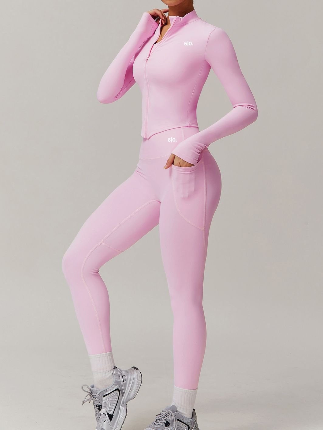 KIRA black jacket and tights set - Six Zero padel