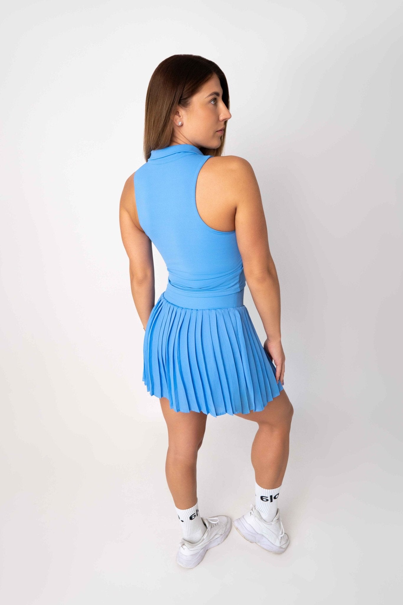 Purple polo t-shirt & skirt set - Six Zero padel