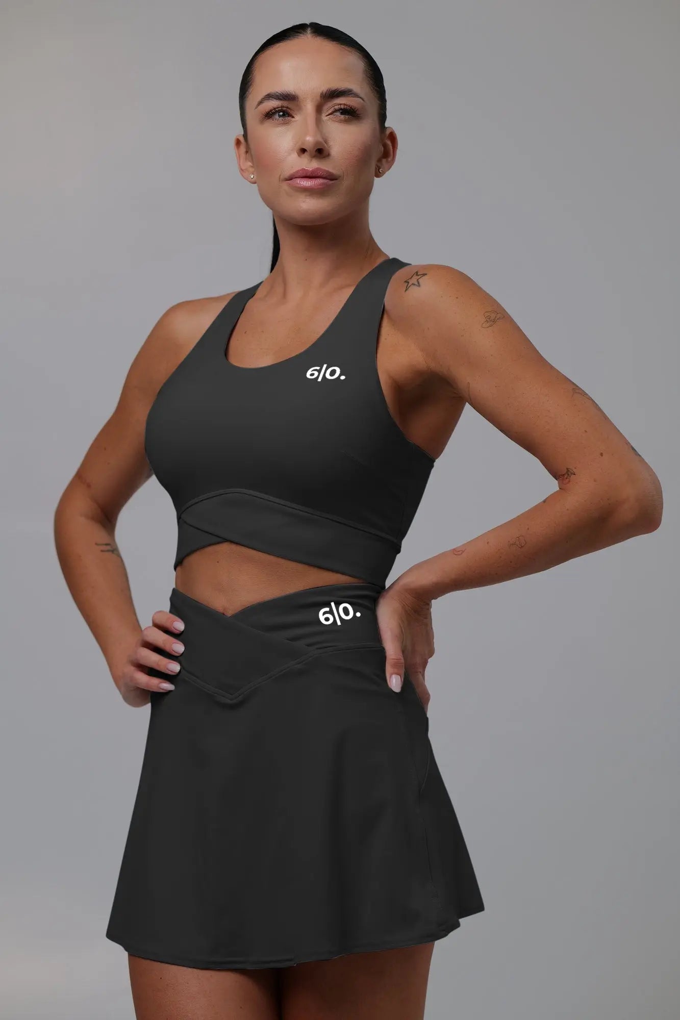 Purple Slimming design bra and skirt set - Six Zero padel